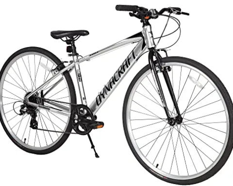 Dynacraft Alpine Eagle 700C 40CM Aluminum Frame Hybrid Bike Silver