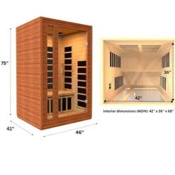 Dynamic Saunas Full Spectrum Ultra Low EMF FAR Infrared Sauna – Curb Side Delivery