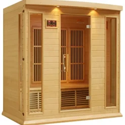 DYNAMIC SAUNAS Maxxus 4 Person Low EMF FAR Infrared Sauna Natural Finish