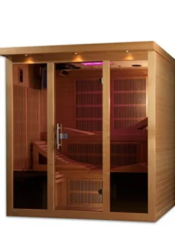 DYNAMIC SAUNAS Monaco 6-Person Near Zero EMF Far Infrared Sauna Canadian Hemlock