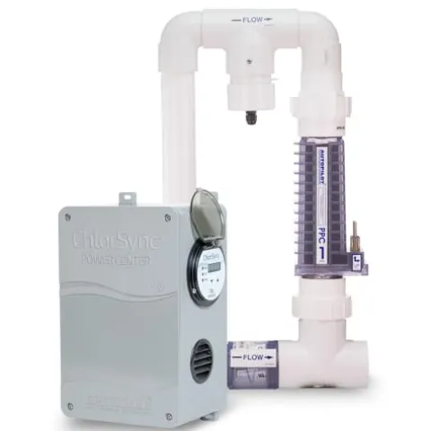 E ESEASONGEAR AutoPilot CPB0003A ChlorSync Gen II Salt Chlorine Generator for 40,000 Gallon Pool