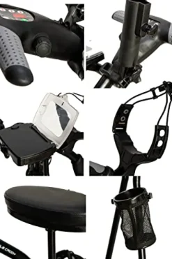 Eagle Caddy Lithium Battery Electric Golf Push Cart with Remote Control Black/Grey