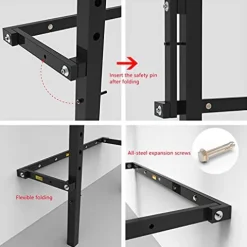 EAS1SOOPE Foldable Power Rack Wall Mounted Squat Rack