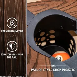 EastPoint Sports 87″ Dunhill Billiard Table Brown