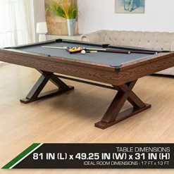 EastPoint Sports 87″ Dunhill Billiard Table Brown