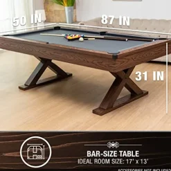 EastPoint Sports 87″ Dunhill Billiard Table Brown