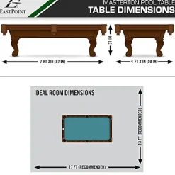 EastPoint Sports Green Masterton Billiard Table