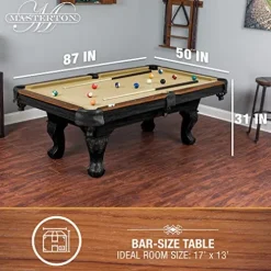 EastPoint Sports Masterton 87-Inch Pool Table Tan