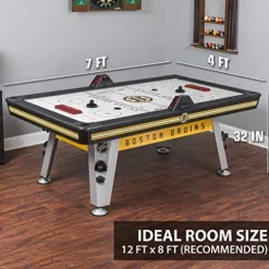 EastPoint Sports NHL Air Hockey Table 84″ Boston Bruins Scratch Resistant with Automatic Scoring