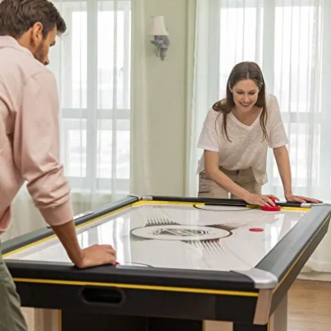 EastPoint Sports Triple-Deke Hover Hockey Table 80″ for Indoor Play, LED Scoring, Black