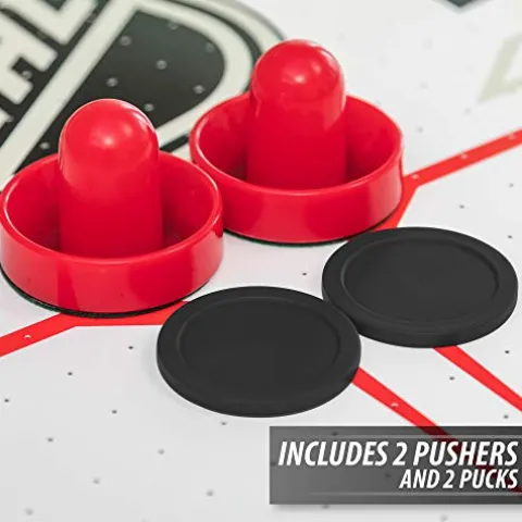 EastPoint Sports Triple-Deke Hover Hockey Table 80″ for Indoor Play, LED Scoring, Black