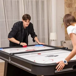 EastPoint Sports Triple-Deke Hover Hockey Table with LED Scoring and Sounds, Power Play Pro 84