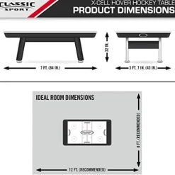 EastPoint Sports X-Cell 84″ Air Hockey Table for Adults