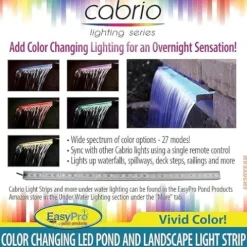 EasyPro Pond Products HB23K Vianti Falls 23 Inch Spillway Kit with White LED