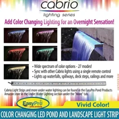 EasyPro Pond Products Vianti Falls Kit 23.5” Stainless Steel Spillway with Basin & EP1350 Pump No Light