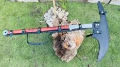 EGKH Custom Axe with Long Handle and Carbon Steel Blade Silver