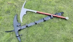 EGKH Custom Axe with Long Handle and Carbon Steel Blade Silver