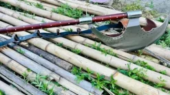 EGKH Custom Blade Large Bardiche Pole Axe Blunt Axe Head High Carbon Steel Silver