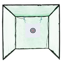 Eleeferri Golf Hitting Cage with Practice Net & Swing Mat Green Black White