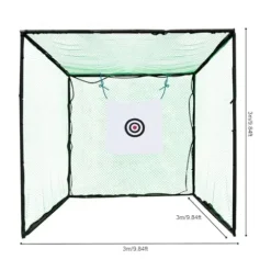 Eleeferri Golf Hitting Cage with Practice Net & Swing Mat Green Black White