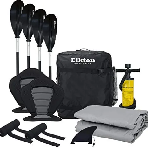 Elkton Outdoors Steelhead Inflatable Fishing Kayak Tandem