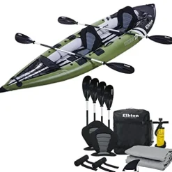 Elkton Outdoors Steelhead Inflatable Fishing Kayak Tandem