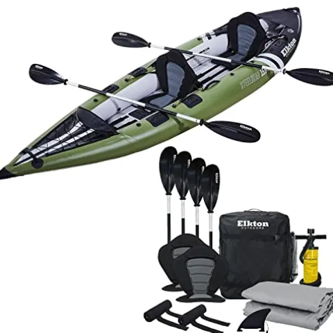 Elkton Outdoors Steelhead Inflatable Fishing Kayak Tandem