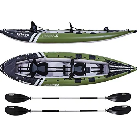 Elkton Outdoors Steelhead Inflatable Fishing Kayak Tandem