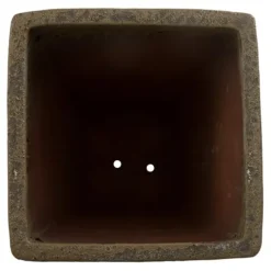 Emissary Bubble Yellow Stoneware Square Planter 17in x 31.5in