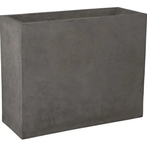 Emissary Gray Terrazzo Rectangle Planters Set of 2 26in & 31.5in H