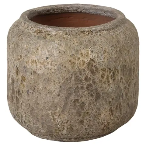 Emissary 23.5in Round Stoneware Planter Reef Green
