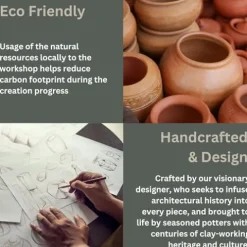 Emissary 26in Yellow Stoneware Round Planter