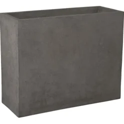 Emissary Septa 16 in. Gray Terrazzo Rectangle Planter