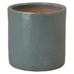 Emissary Soft Blue Stoneware Round Planter 17.5in L x 17in H