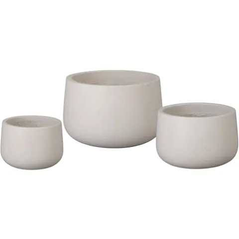 Emissary Terrazzo Planters Set of 3 25.5in L x 16.5in H Terrazzo White