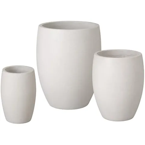 Emissary Terrazzo Round Planters Set of 3 22in. L x 27in. H Terrazzo White