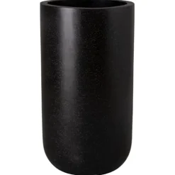 Emissary Terrazzo Round Planter 20in. L x 35in. H Terrazzo Black