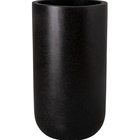 Emissary Terrazzo Round Planter 20in. L x 35in. H Terrazzo Black