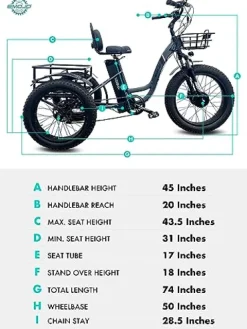 EMOJO Caddy Pro 500W Electric Tricycle for Adults White