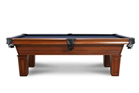 Empire USA – Corona Slate Pool Table w/ Premium Billiards Accessories (8FT) American Walnut