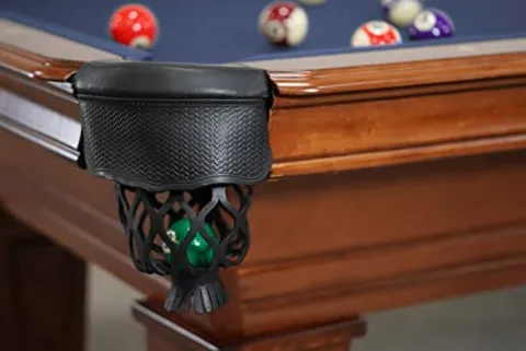 Empire USA – Corona Slate Pool Table w/ Premium Billiards Accessories (8FT) American Walnut