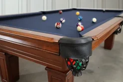 Empire USA – Corona Slate Pool Table w/ Premium Billiards Accessories (8FT) American Walnut