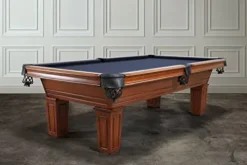 Empire USA – Corona Slate Pool Table w/ Premium Billiards Accessories (8FT) American Walnut