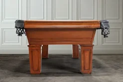 Empire USA – Corona Slate Pool Table w/ Premium Billiards Accessories (8FT) American Walnut