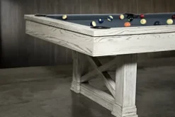 Empire USA Agriturismo Slate Pool Table with Premium Billiard Accessories 8FT Whitewash