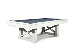 Empire USA Agriturismo Slate Pool Table with Premium Billiard Accessories 8FT Whitewash