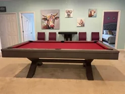 Empire USA Manhattan Slate Pool Table W/ Premium Billiard Accessories Charcoal