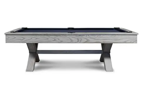 Empire USA Manhattan Slate Pool Table with Premium Billiard Accessories (7FT, Whitewash)
