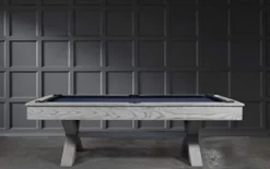 Empire USA Manhattan Slate Pool Table with Premium Billiard Accessories (7FT, Whitewash)
