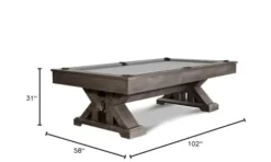 Empire USA Nixon Billiards Jasper Slate Pool Table 8 ft Weathered Slate